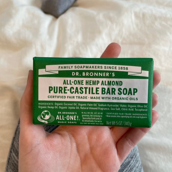 photo of Dr. Bronner's All One Hemp Almond Pure Castile Bar Soap shared by @madisonemmelia on  03 Jun 2021 - review