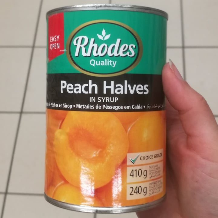 review photo of Rhodes Peach halves shared by @junkfoodvegans on 31 Aug 2020 - review