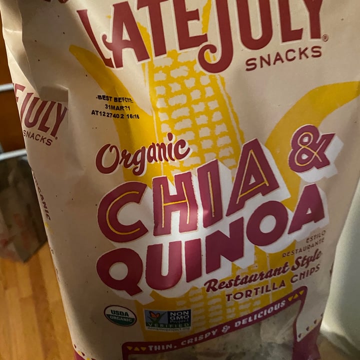 photo of Late July Snacks Sea salt no grain tortilla chips shared by @farmfamily66 on  31 Dec 2020 - review