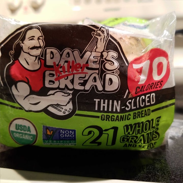 photo of Dave's Killer Bread Thin-Sliced 21 Whole Grains And Seeds shared by @caseyveganforlife on  02 May 2020 - review