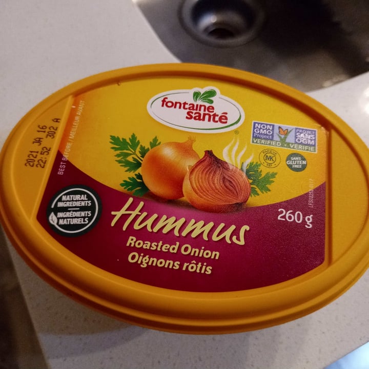 photo of Fontaine Santé Roasted onion hummus shared by @veganthermos on  24 Dec 2020 - review