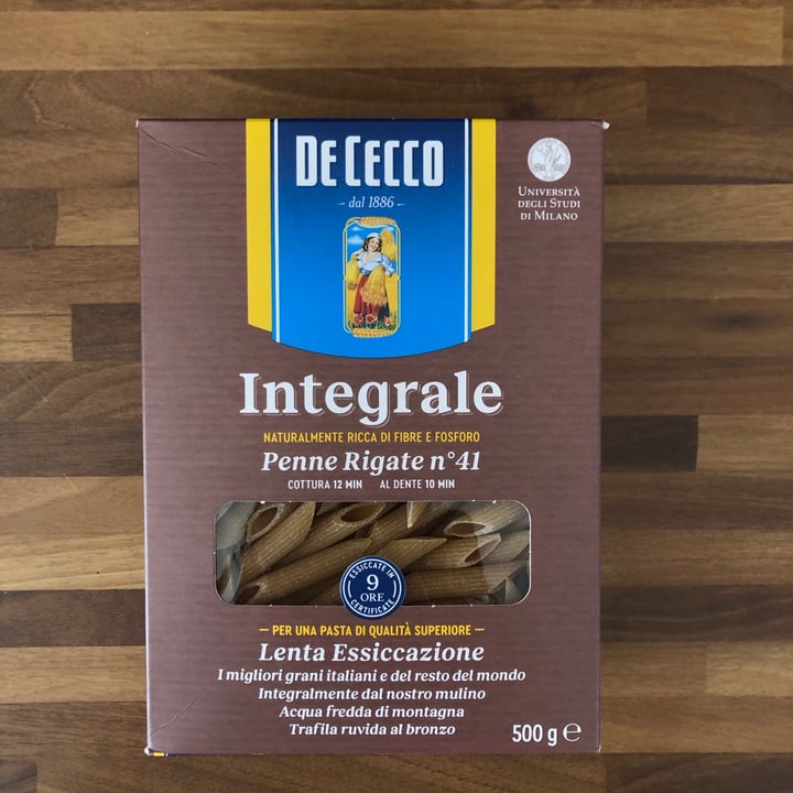 photo of De cecco Penne rigate integrali shared by @ludovicaa13 on  30 Sep 2021 - review