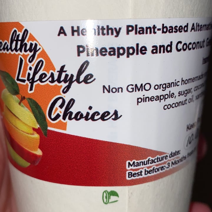 photo of Healthy lifestyle choices Pineapple and Coconut Gelato shared by @veganinafrica on  21 Aug 2021 - review