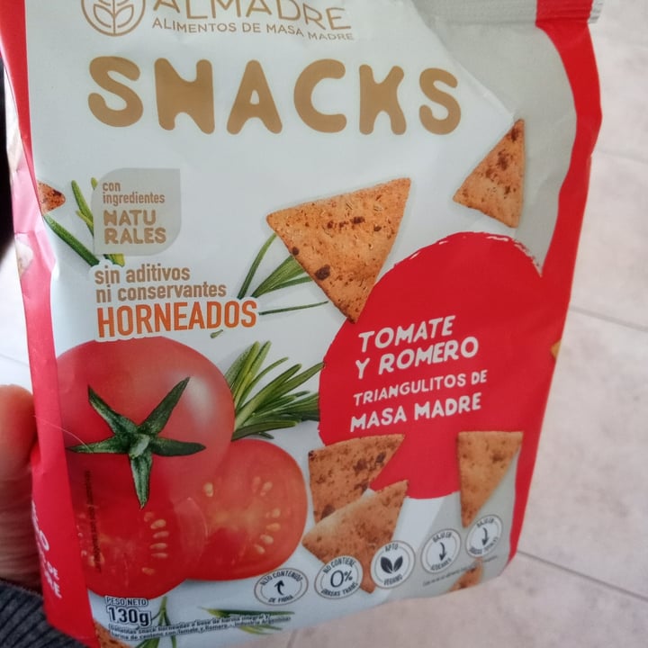 photo of Almadre Snacks tomate y romero shared by @siempreveg77 on  09 Oct 2022 - review