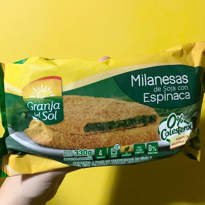 review photo of Granja del Sol Milanesas de soja con espinaca shared by @maguii on 15 Nov 2020 - review