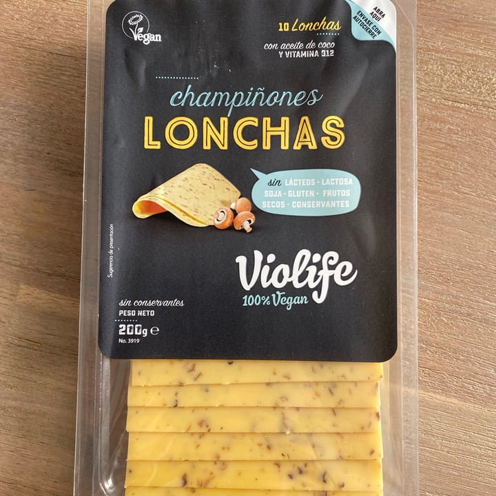 photo of Violife Lonchas Champiñones shared by @lorenavegana on  07 Jul 2021 - review