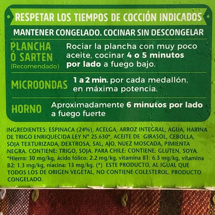 photo of Vegetalex Medallones de Espinacas shared by @lolebarbieri on  31 Dec 2021 - review