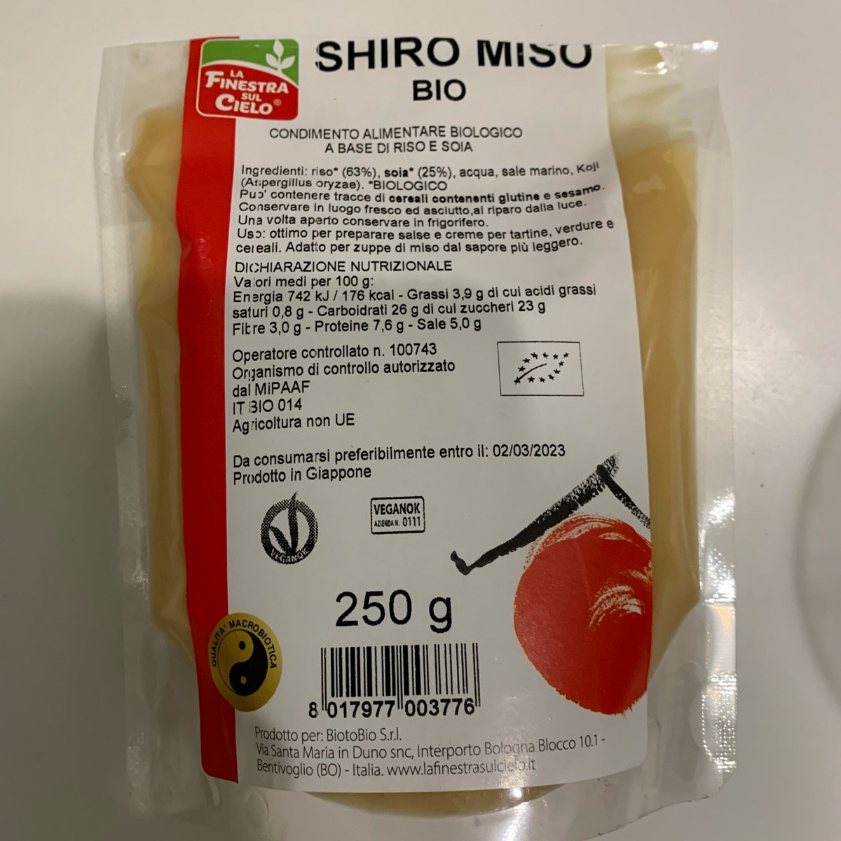 La Finestra Sul Cielo Shiro miso bio Review