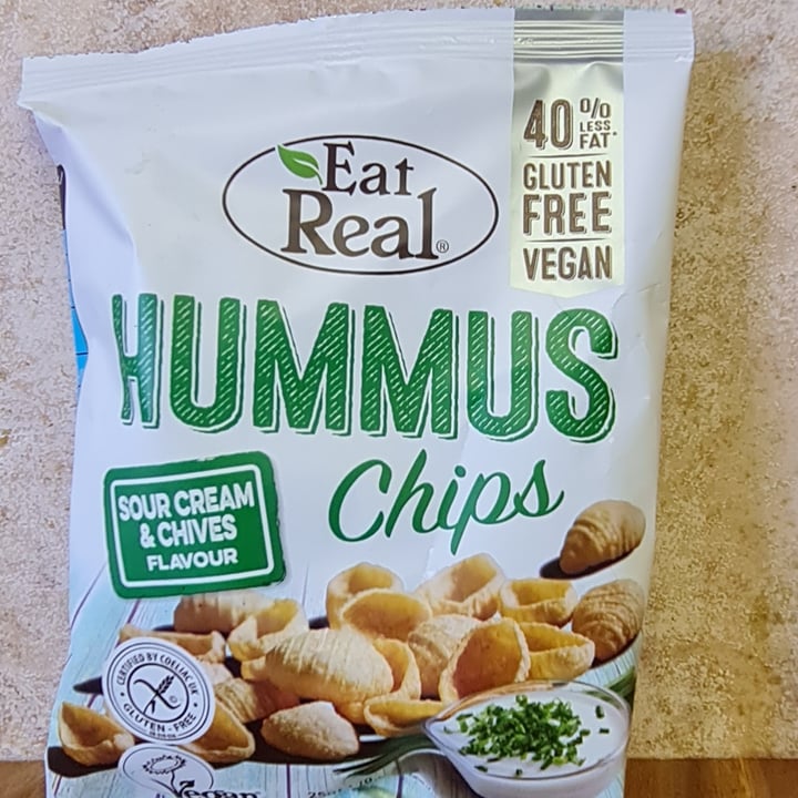 photo of Eat Real Hummus Chips Sour cream and chives shared by @liezls on  07 Mar 2021 - review