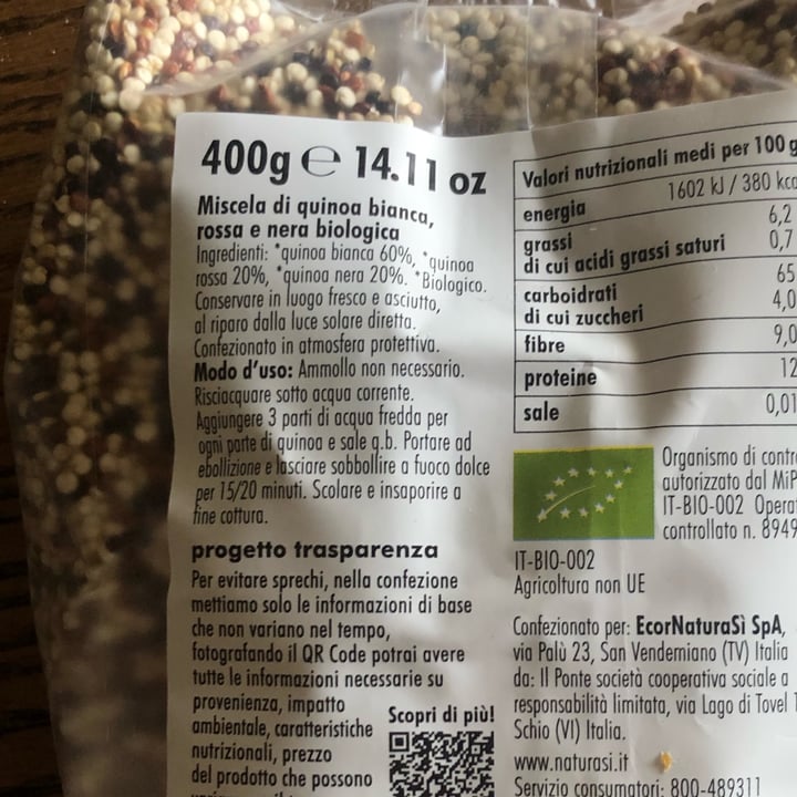 photo of Natura Sì Quinoa Mix shared by @giadinajade on  31 Mar 2022 - review