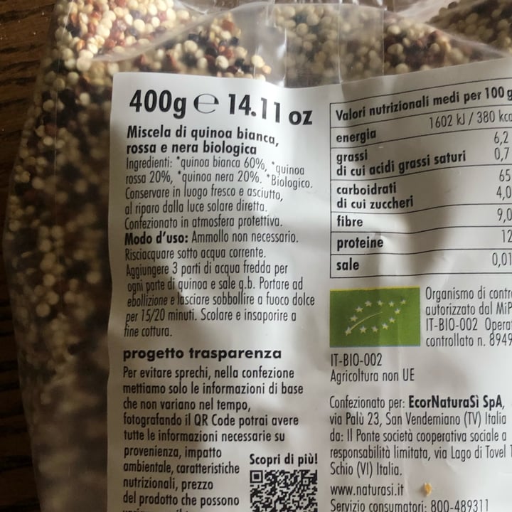 review photo of Natura Sì Quinoa Mix shared by @giadinajade on 31 Mar 2022 - review