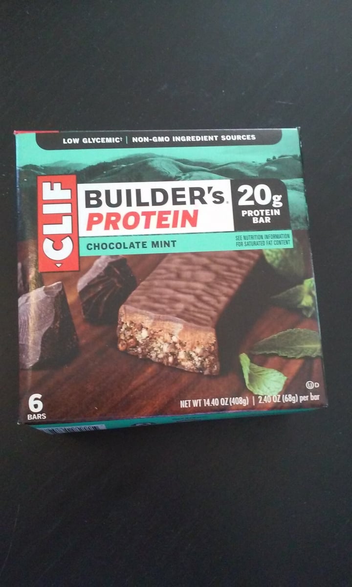 photo of Clif Bar Builders Chocolate Mint Protein Bar shared by @steveerlsten on  27 Dec 2019 - review