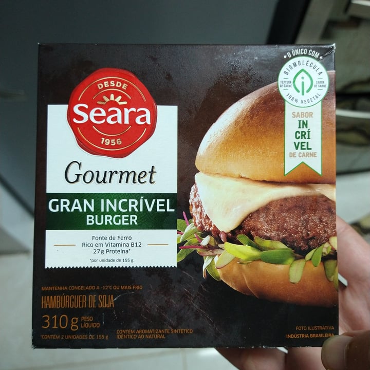 photo of Seara gourmet Gran Incrível Burger 🍔 shared by @krrado on  27 Apr 2022 - review
