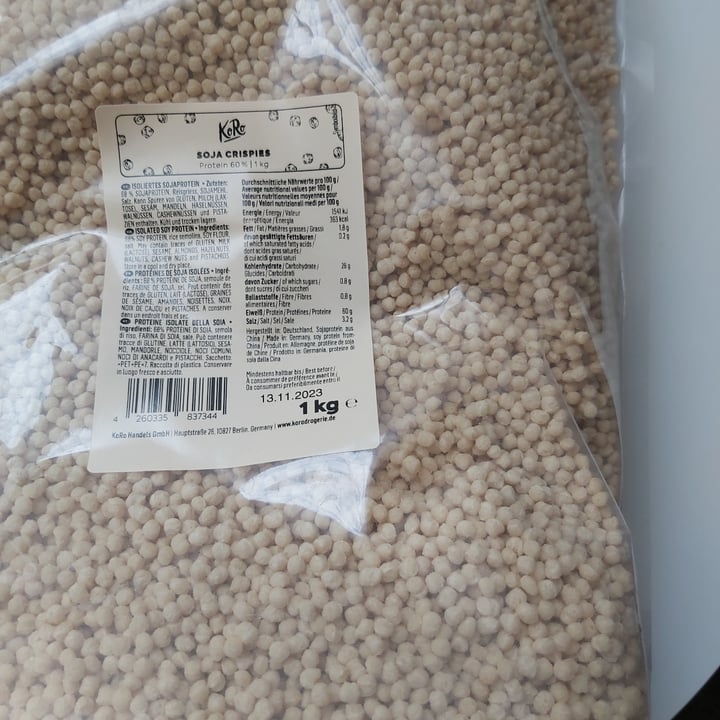 photo of Koro Soja crispies shared by @ipasticcidellaele on  11 Oct 2022 - review