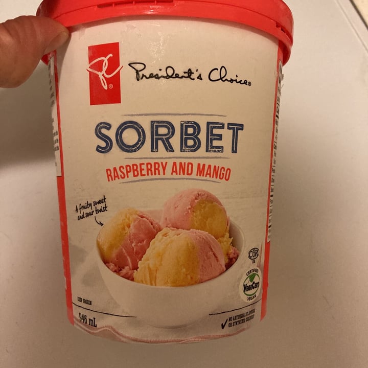 photo of President's Choice Raspberry and Mango Sorbet shared by @daisymarley on  13 Jun 2021 - review