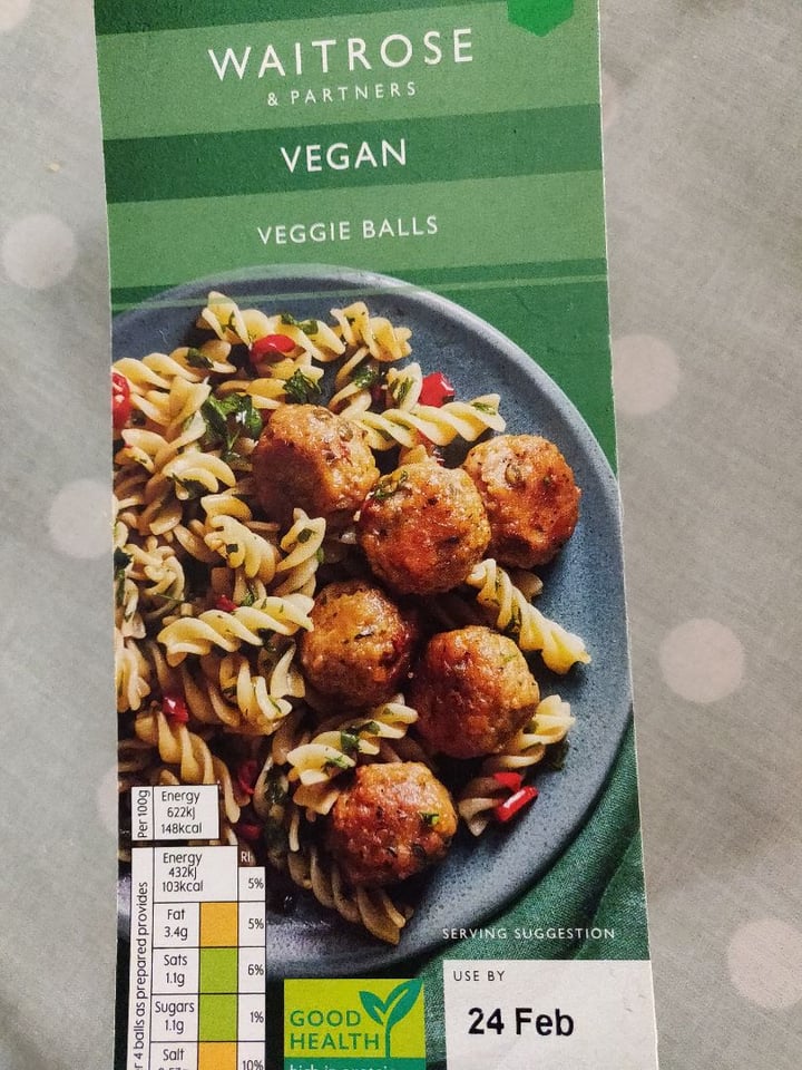 photo of Waitrose Veggie Balls shared by @moysky on  24 Feb 2020 - review