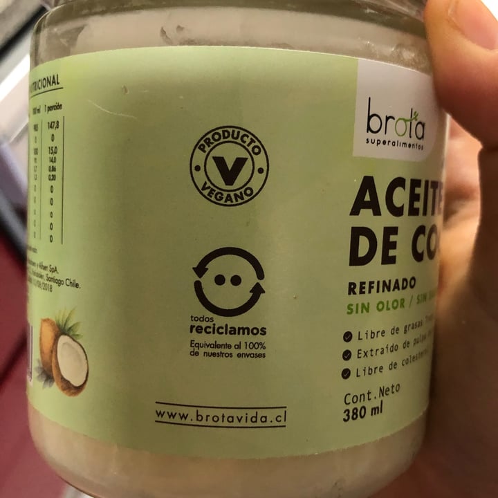 photo of Brota Aceite de Coco shared by @betarraguita on  07 Oct 2020 - review
