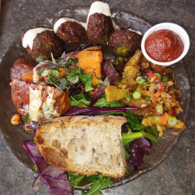 Photo of the dish “Tempeh con baked boniato”
