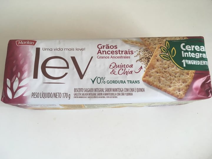photo of Marilan Biscoito Integral Lev Grãos Ancestrais shared by @andreamoraes on  11 Sep 2022 - review