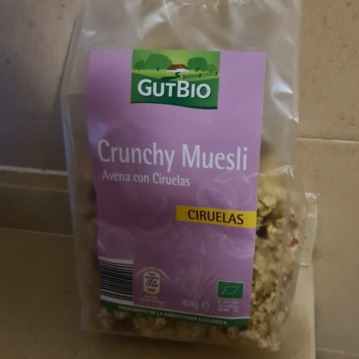 photo of GutBio Crunchy Muesli Ciruelas shared by @mariencd on  02 Mar 2021 - review