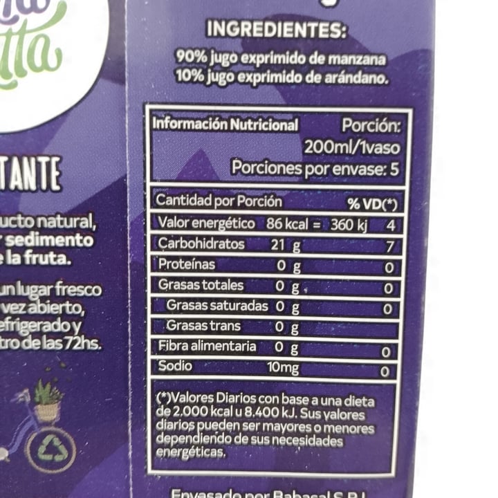 review photo of Pura frutta Jugo De Arándano Y Manzana shared by @mackphiller on 27 Jun 2022 - review