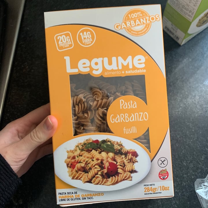 photo of Legume Pasta De Garbanzos Fusilli shared by @pauu31 on  03 Aug 2021 - review