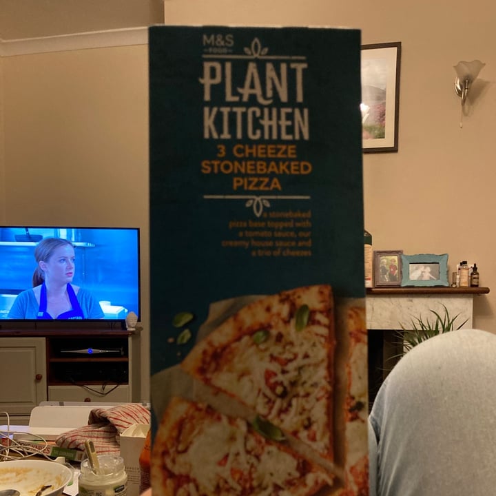 photo of Plant Kitchen (M&S) 3 cheeze stonebaked pizza shared by @animalsrule on  09 Nov 2020 - review