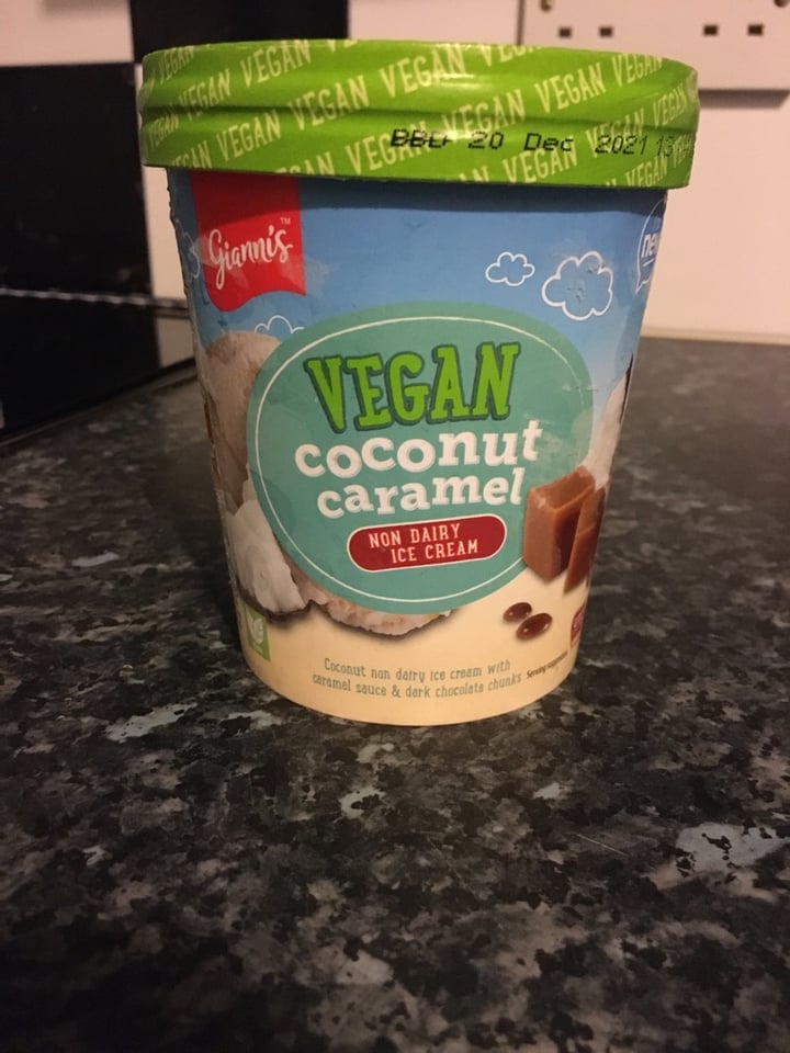 review photo of ALDI Vegan Coconut Caramel Ice Cream shared by @jazlikesanimals on 10 Jan 2020 - review