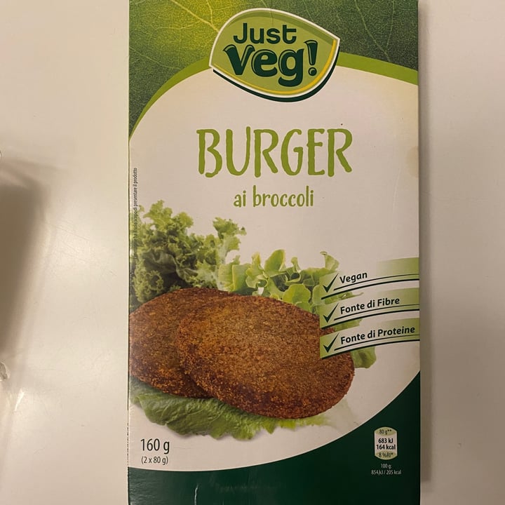 photo of Just Veg! (ALDI Italy) Burger Ai Broccoli shared by @mariamagri on  14 May 2022 - review