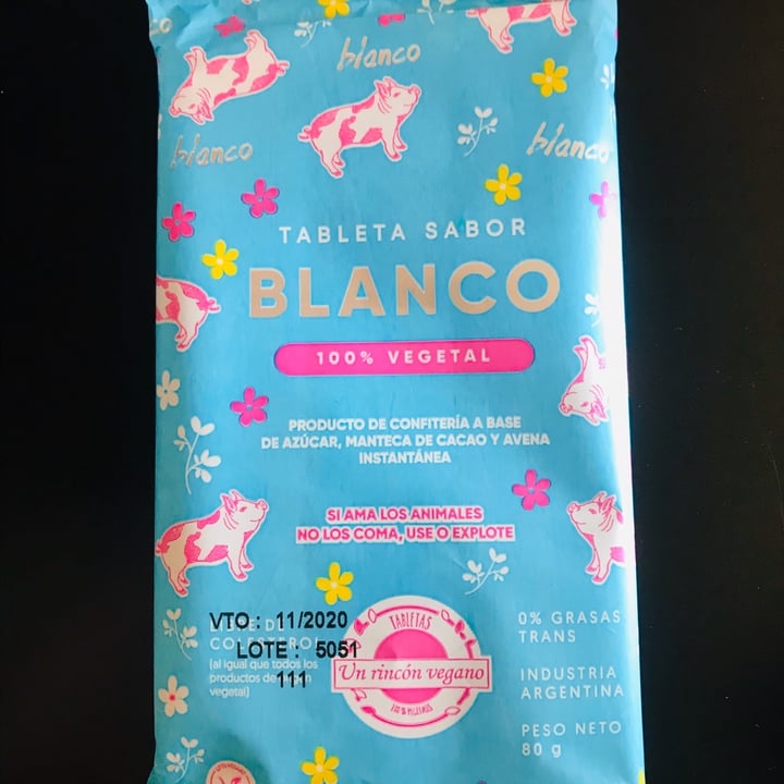 photo of Un Rincón Vegano Tableta Sabor Blanco Clasico shared by @xpuchi on  02 Mar 2020 - review
