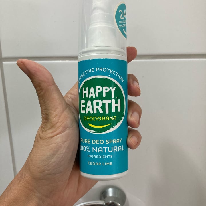 photo of Happy Earth Cedar lime deodorant spray shared by @portalveganismoeamor on  15 Mar 2022 - review