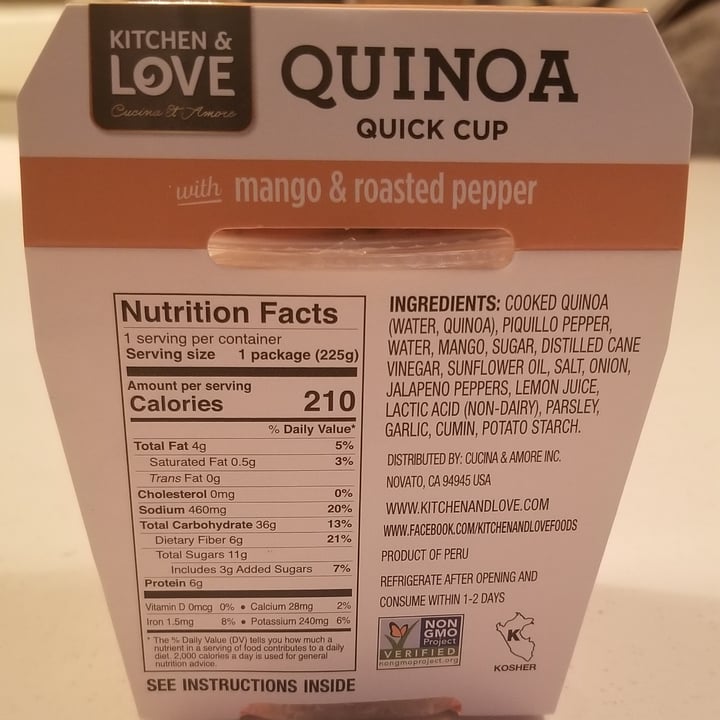 review photo of Kitchen and love Quinoa Quick Cup With Mango And Roasted Pepper shared by @nicoleturchin on 27 Jan 2022 - review