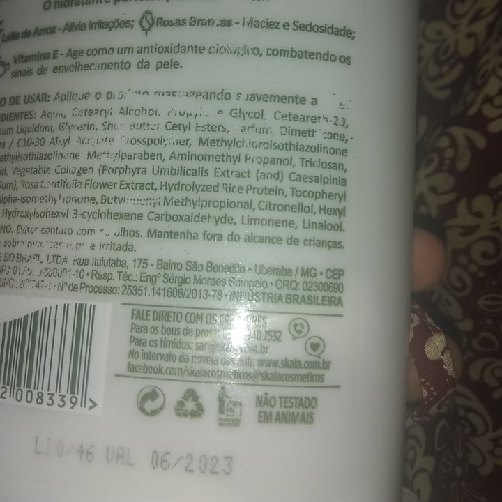 review photo of Skala Desodorante Corporal Laite de Arroz e Rosas shared by @brunacunha on 13 Dec 2021 - review