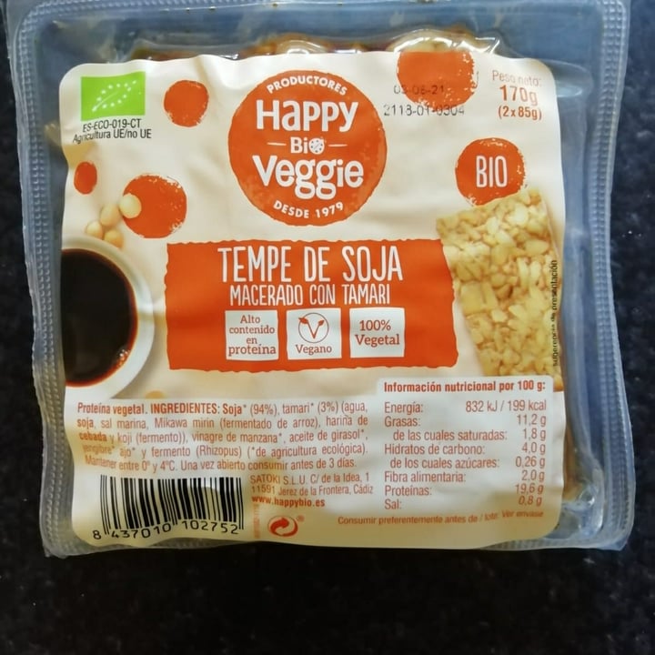 photo of Happy bio Tempé de Soja shared by @olgabracote on  04 Jun 2021 - review