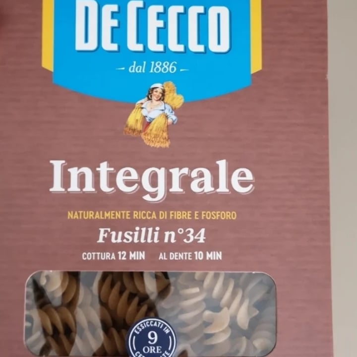 photo of De cecco Fusilli integrali shared by @suinonero on  31 Oct 2022 - review