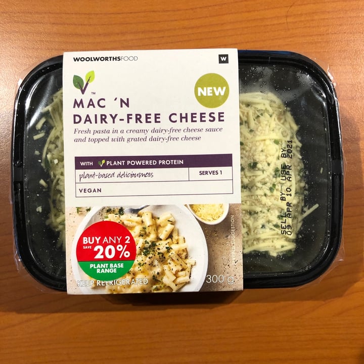review photo of Woolworths Food Mac ‘n Dairy-Free Cheese shared by @chanie212 on 07 Apr 2021 - review