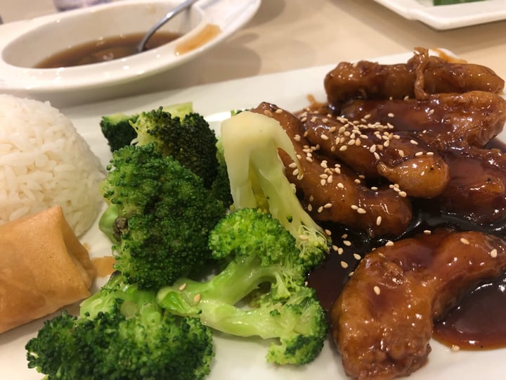 photo of VeGreen Vegetarian Fusion Restaurant Vegan Orange Chicken shared by @lilybug on  12 Jan 2019 - review
