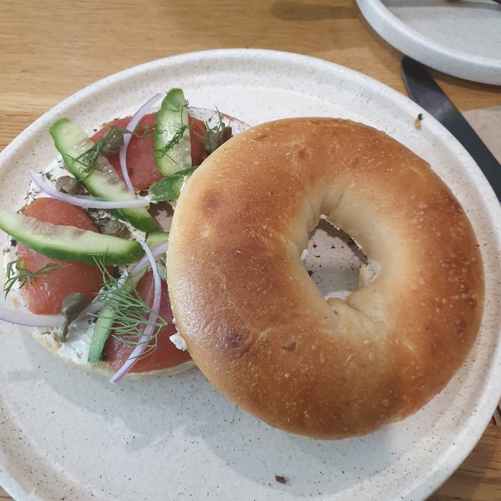photo of Shift Eatery Vegan Salmon Bagel shared by @monaperry on  22 Jun 2021 - review