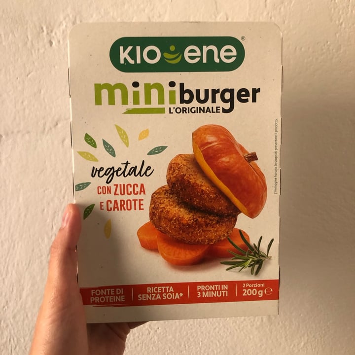 photo of Kioene Mini Burger Zucca E Carote shared by @giuliettaveg on  28 Oct 2021 - review