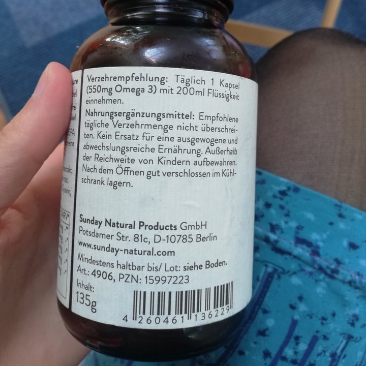 review photo of Sunday natural Omega 3 Kapseln shared by @elisabethlaemmer on 16 Sep 2020 - review