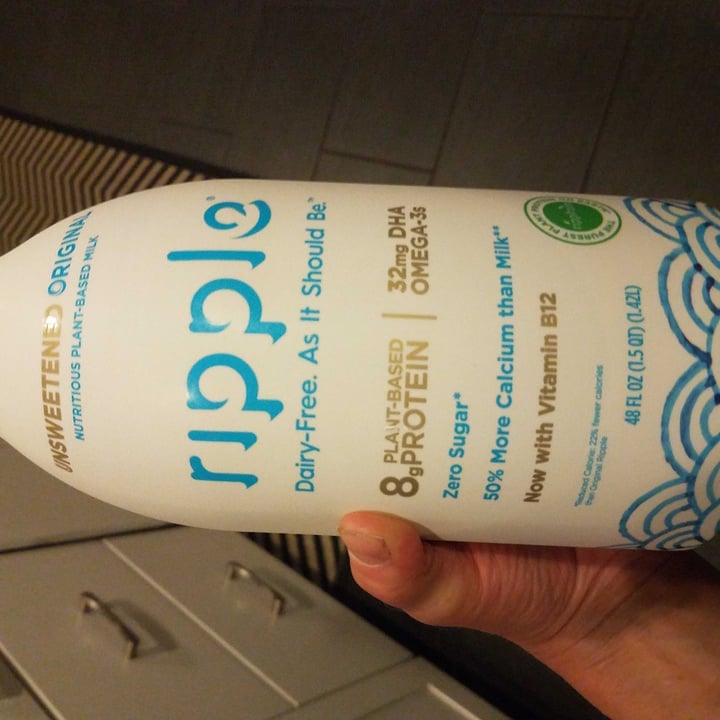 photo of Ripple Foods Unsweetened Original Plant-Based Milk shared by @bplotnick on  30 Apr 2020 - review