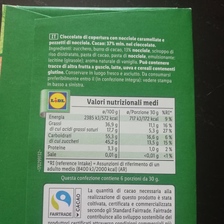 review photo of Fin Carré Cioccolato vegano con nocciole shared by @auroragiovannetti on 09 Aug 2022 - review