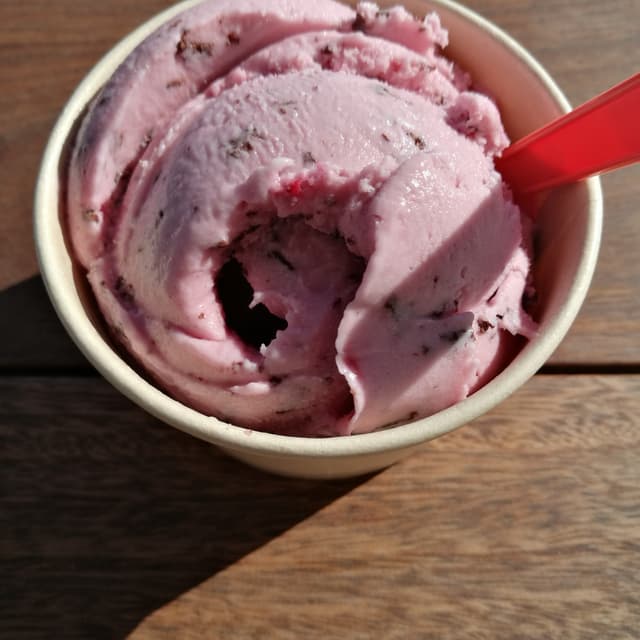 Foto do prato “Berry chocolate ice cream”