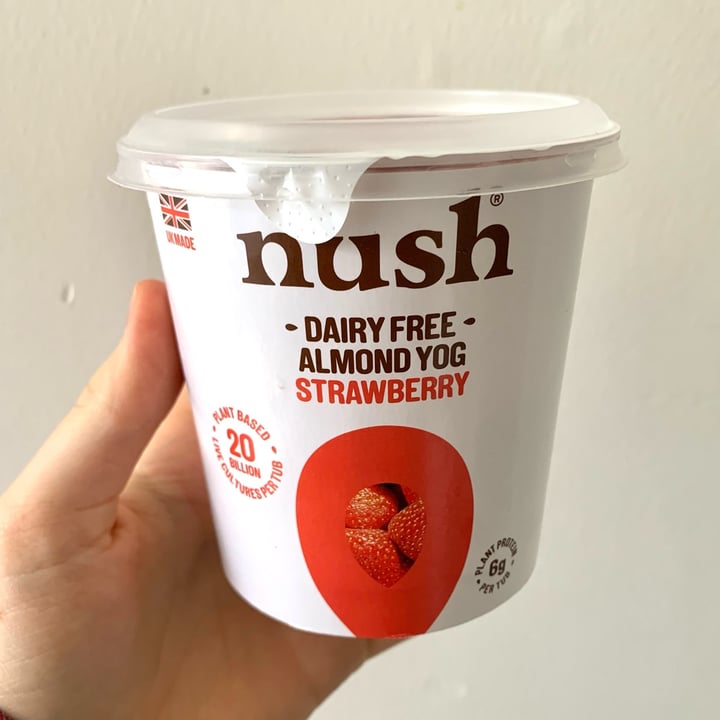 photo of Nush Almond Milk Yog Strawberry shared by @vegpledge on  10 Jun 2022 - review