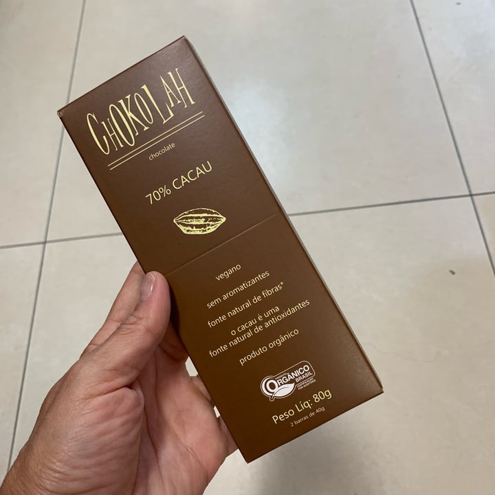 photo of Chokolah Chocolate 70% Cacau shared by @marciapinheiro on  13 Dec 2021 - review