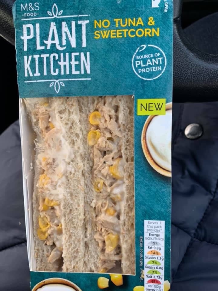 photo of Plant Kitchen (M&S) No Tuna & Sweetcorn shared by @sammydodger on  09 Mar 2020 - review