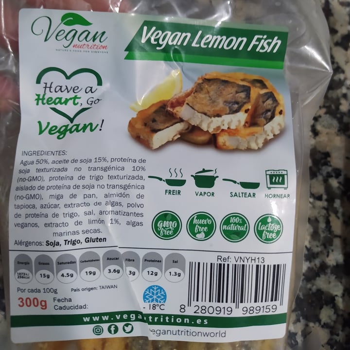 photo of Vegan Nutrition Vegan lemon Fish shared by @aramys on  30 Dec 2021 - review