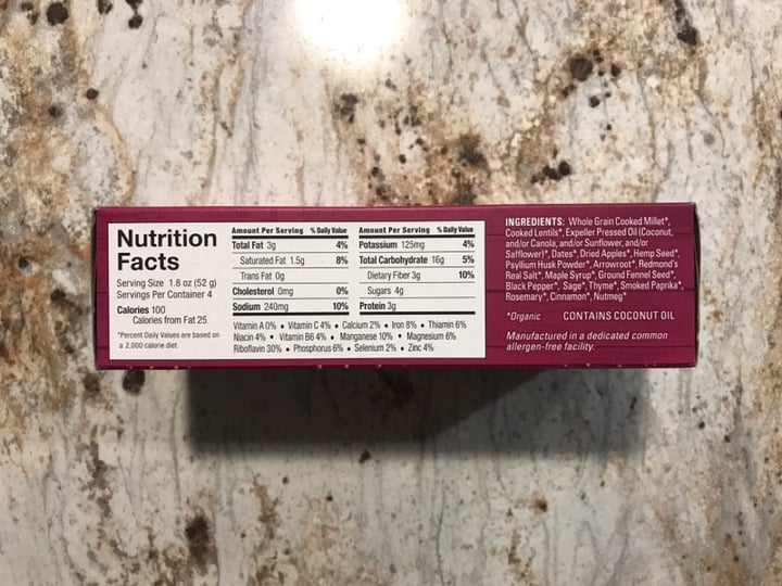 photo of Hilary's Apple Maple Veggie Breakfast Sausage shared by @dianna on  08 Jan 2019 - review