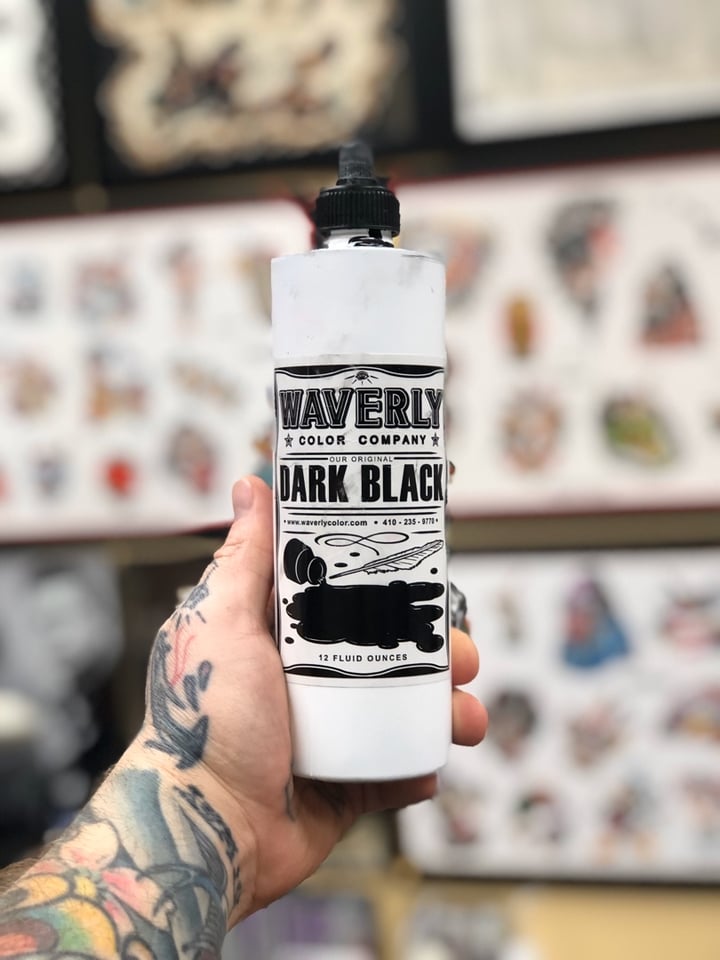 photo of Waverly Color Co. Dark Black Tattoo Pigment shared by @acewilde on  26 Dec 2019 - review