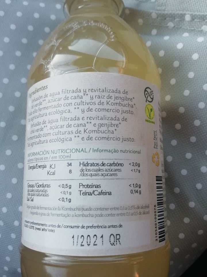 photo of Bio Kombucha Kombucha Te Verde shared by @veganmodeon on  19 Feb 2020 - review